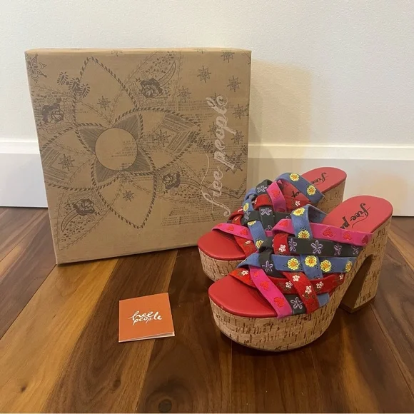 BNIB Free People FP Collection Lisbon Platform Mules - Picture 4 of 14